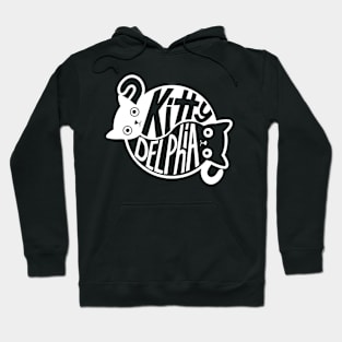 White Yin Yang Kittydelphia Cats Hoodie